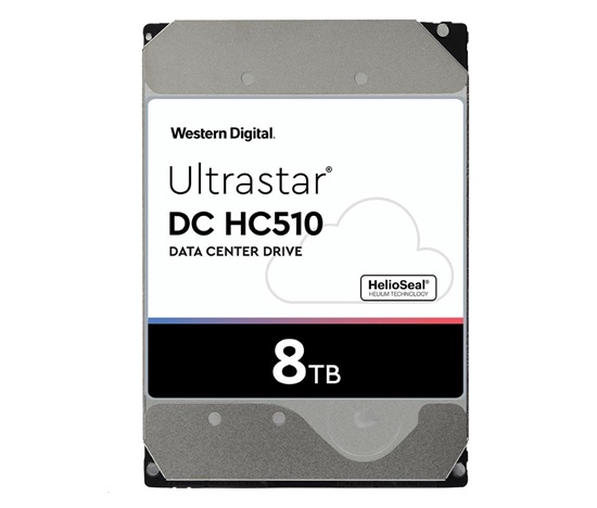 Western Digital Ultrastar® HDD 8TB (HUH721008ALE604) DC HC510 3.5in 26.1MM 256MB 7200RPM SATA 512E SE