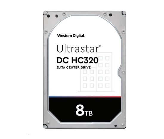 Western Digital Ultrastar® HDD 8TB (HUS728T8TAL4201) DC HC320 3.5in 26.1MM 256MB 7200RPM SAS 4KN TCG P3
