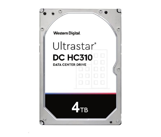 Western Digital Ultrastar® HDD 4TB (HUS726T4TALA6L4) DC HC310 3.5in 26.1MM 256MB 7200RPM SATA 512N SE (GOLD WD 4TB)
