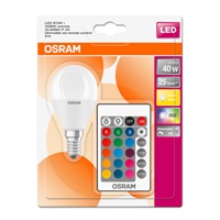 OSRAM LED STAR+ CL P RGBW Fros. 5,5W 827 E14 470lm 2700K (CRI 80) 25000h A+ DIMmable Rem Ctrl (Krabička 1ks)