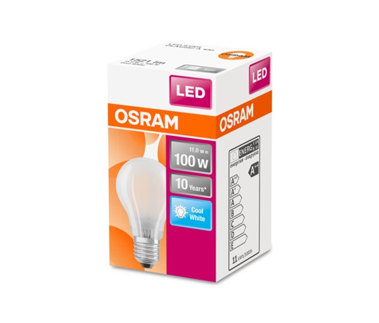 OSRAM LED STAR CL A GL Fros. 11W 840 E27 1521lm 4000K (CRI 80) 10000h A++ (Krabička 1ks)