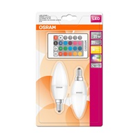 OSRAM LED STAR+ CL B RGBW FR 4,5W 827 E14 250lm 2700K (CRI 80) 25000h A DIMmable Rem Ctrl (Krabička 2ks)