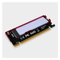 AXAGON PCEM2-S, PCIe x16 - M.2 NVMe M-key slot adaptér, kovový kryt pro pasivní chlazení
