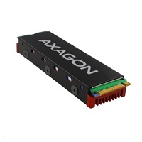 AXAGON CLR-M2, hliníkový pasivní chladič pro jedno i oboustranný M.2 SSD disk, výška 12 mm
