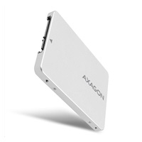 AXAGON RSS-M2SD, SATA - M.2 SATA SSD, interní 2.5" ALU box, stříbrný