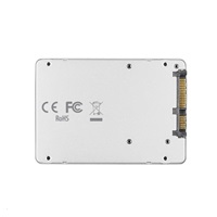 AXAGON RSS-M2SD, SATA - M.2 SATA SSD, interní 2.5" ALU box, stříbrný