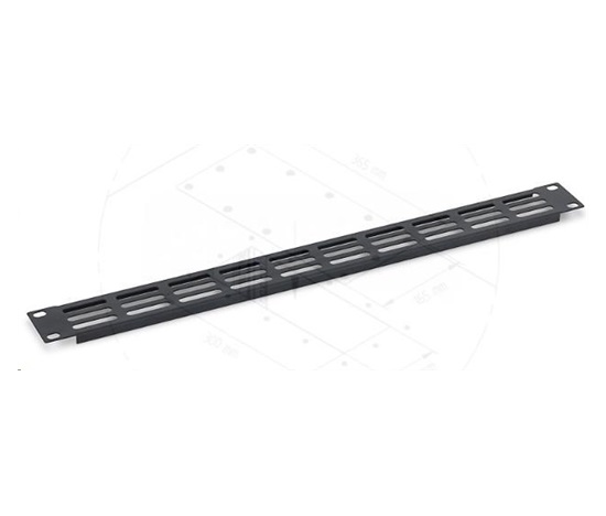 TRITON 19" záslepka 1U perforovaná oválem 36 x 6 mm, černá