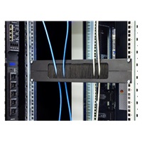 TRITON 19" průchozí panel 2U rozdělený horizontálně, kartáč, otvor 330 x 55 mm, šedá