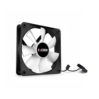 1stCOOL ventilátor SILENT, 12 cm Black/White 3pin/Molex