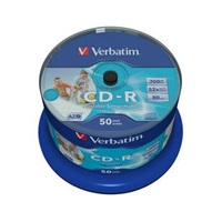 VERBATIM CD-R(50-Pack)Spindle/Inkjet Printable/52x/700MB / Non ID Branded