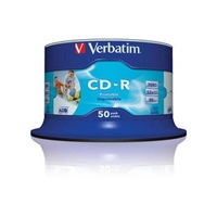 VERBATIM CD-R(50-Pack)Spindle/Inkjet Printable/52x/700MB / Non ID Branded