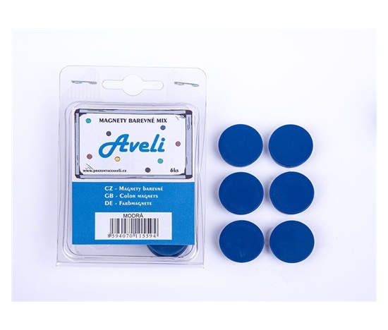 Set magnetů AVELI, modrá barva