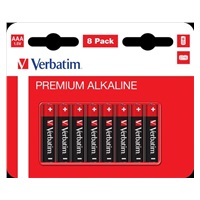 VERBATIM Alkalické baterie AAA, 8 PACK , LR03