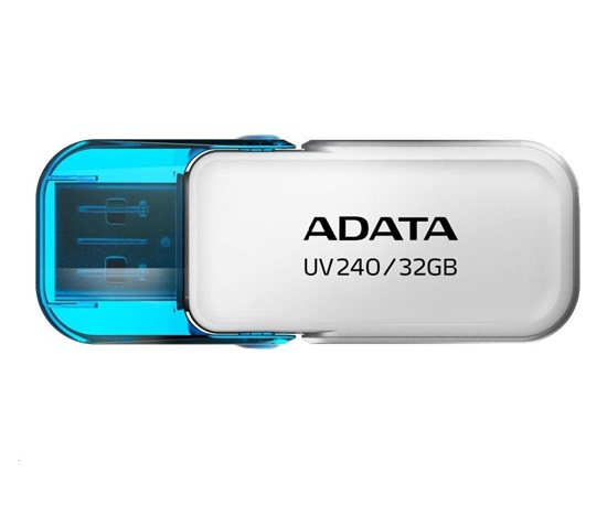 ADATA Flash Disk 32GB UV240, USB 2.0 Dash Drive, bílá