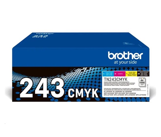 BROTHER Toner TN-243CMYK - PRO HLL3210 HLL3270 DCPL3510 DCPL3550 MFCL3730 MFCL3770 - cca 1000stran SADA