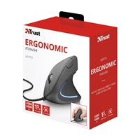 TRUST Myš Verto ergonomic mouse USB, black (černá)