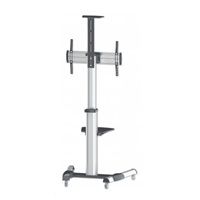 MANHATTAN Stojan TV, multifunkční  (-12° ~ 5°, 37"-70", max. 50kg) černo-stříbrné