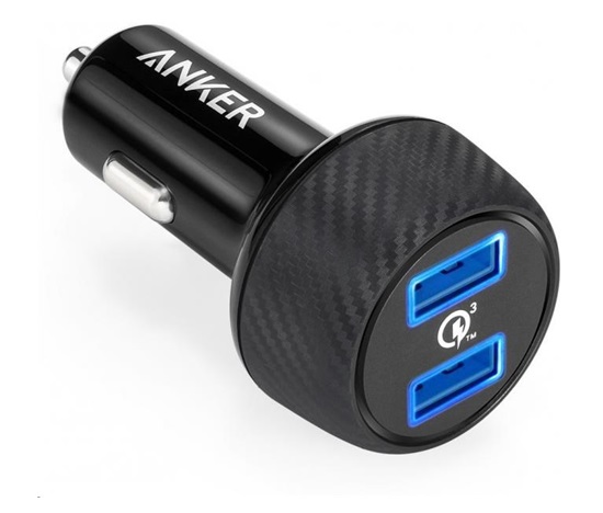 Anker PowerDrive Speed se dvěma Quick Charge 3.0 porty, barva černá