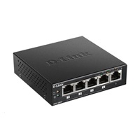 D-Link DGS-1005P 5-port Gigabit Desktop PoE+ Switch, 4 porty jsou PoE+, PoE budget 60W