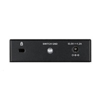 D-Link DGS-1005P 5-port Gigabit Desktop PoE+ Switch, 4 porty jsou PoE+, PoE budget 60W