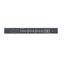 Zyxel GS1920-24HPv2 28-port Gigabit WebManaged PoE Switch, 24x gigabit RJ45, 4x gigabit RJ45/SFP, 802.3at, 375W pro PoE