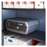 MasterLock LCFW30100 bezpečnostní kufr odolný ohni a vodě, na klíč, ocel, šedá