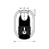 Master Lock Diskový visací zámek  189EURD