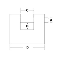 Master Lock Obdélníkový visací zámek  690EURD pro zvýšenou ochranu - 90mm