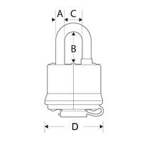 Master Lock Visací zámek odolný povětrnostním vlivům  312EURD - 40mm