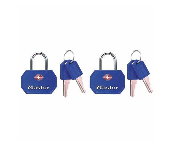 Master Lock TSA 4681EURTBLR Set 2 ks visacích zámků - modrý