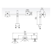 Stolní držák na 2 monitory Edbak SV05