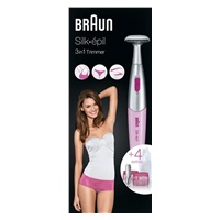 Braun FG1100 Pink zastřihovač chloupků, na baterie, zastřihovací hřebeny, látkový sáček
