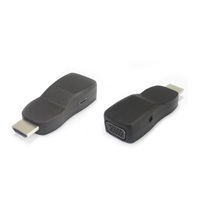 PREMIUMCORD Převodník HDMI na VGA miniaturní provedení se zvukem a napájecím konektorem - černý