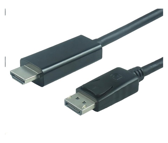 PREMIUMCORD Kabel DisplayPort 1.2 na HDMI 2.0, pro rozlišení 4Kx2K@60Hz, 2m