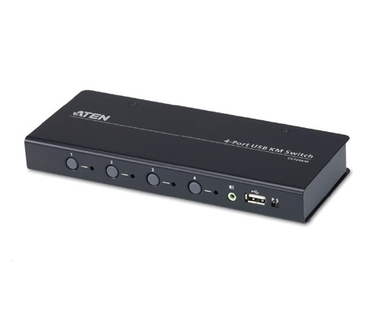 ATEN 4-port KM USB, audio pro přepínání klávesnice a myši