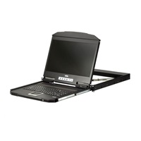 ATEN ultra short console, 18.5" LED LCD, rack 19", klávesnice, touchpad, HDMI/USB