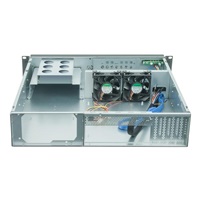 CHIEFTEC skříň Rackmount 2U UNC-210, mATX, half height PCI slots,  Black, zdroj PSF-400B (400W)