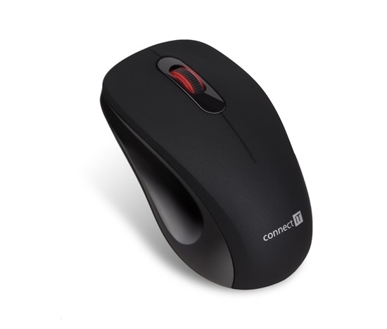 CONNECT IT "MUTE" bezdrátová optická tichá myš, USB, (+ 1x AA baterie zdarma), černá
