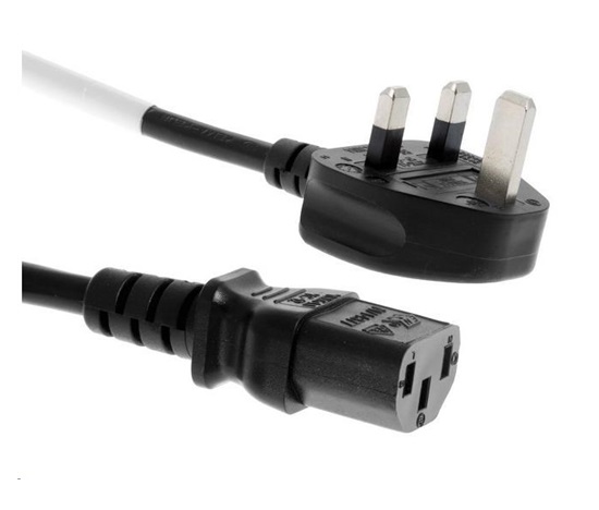 PREMIUMCORD Kabel napájecí 230V, zahnutá zástrčka pro Velkou Británii, 2m