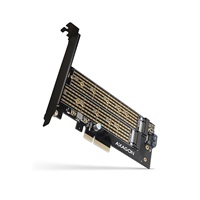 AXAGON PCEM2-D, PCIe x4 - M.2 NVMe M-key + SATA B-key slot adaptér, vč. LP