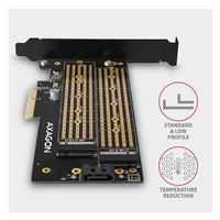 AXAGON PCEM2-D, PCIe x4 - M.2 NVMe M-key + SATA B-key slot adaptér, vč. LP
