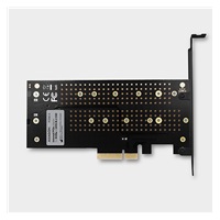 AXAGON PCEM2-D, PCIe x4 - M.2 NVMe M-key + SATA B-key slot adaptér, vč. LP