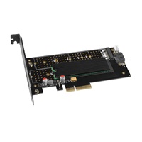 AXAGON PCEM2-DC, PCIe x4 - M.2 NVMe M-key + SATA B-key slot adaptér, chladič, LP