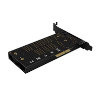 AXAGON PCEM2-DC, PCIe x4 - M.2 NVMe M-key + SATA B-key slot adaptér, chladič, LP