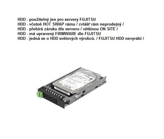 FUJITSU HDD SRV HD SAS 12G 600GB 15K HOT PL 2.5' EP pro RX2520M4