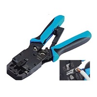 Kleště krimpovací PROFI s ráčnou pro konektory RJ10, RJ11, RJ12, RJ45, DEC s odizolovávačem