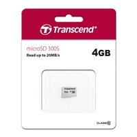 TRANSCEND MicroSDHC karta 4GB 300S, Class 10, bez adaptéru