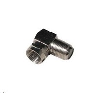 Konektor F spojka úhlová (F samec - F samice) - 10ks