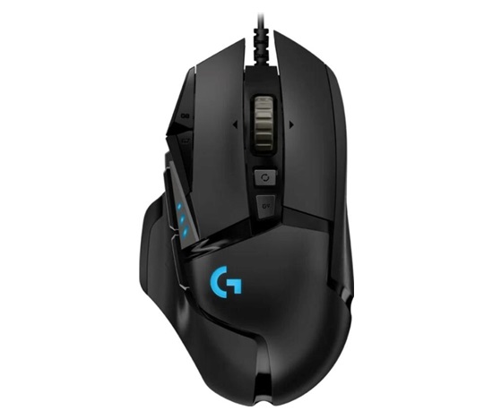 Logitech Herní myš G502 Hero, USB, Drátová USB, 16000 DPI, černá