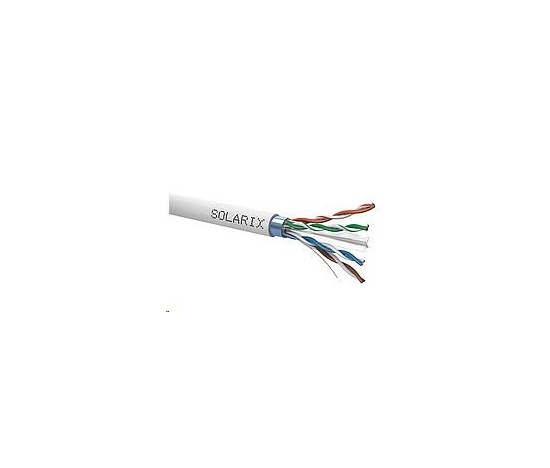 Instalační kabel Solarix FTP, Cat6, drát, PVC, cívka 500m